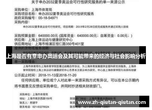 上海是否有意申办奥运会及其可能带来的经济与社会影响分析